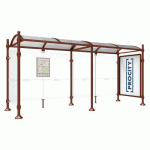 ABRI BUS PROVINCE 5M VITRINE 1 BARD. LAT AGORA ASPECT CORTEN - PROCITY