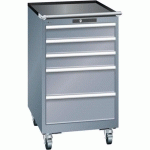 ARMOIRES À TIROIRS GRIS 564X725X990 AVEC 5 TIROIRS 75KG - LISTA