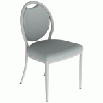 CHAISE 260 ALU ASS/DOS GINKGO PIERRE - 4P GRIS 9006 - MOBIDECOR