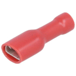 CONNECTEUR PLAT 4.8MM 0.8MM FEMELLE 0.5-1MM2 SERRAGE SUR FIL ROUGE X10 - ROUGE