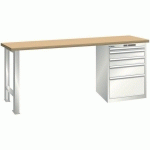 ÉTABLIS BLANC GRIS 1500X750X840 CAP. 1500KG ET 5 TIR. 75KG - LISTA