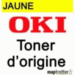 OKI - 44059165 - TONER JAUNE - PRODUIT D'ORIGINE - 7 300 PAGES