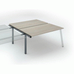 PÔLE DE 2 BUREAUX ECLA CHÊNE GRIS L 160 X P 80 CM PIÈTEMENT MÉTAL ANTHRACITE - ÉLÉMENT SUIVANT