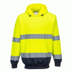 PORTWEST B316 SWEAT SHIRT À CAPUCHE BICOLORE JAUNE/MARINE - TAILLE XXXL