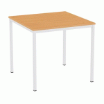 TABLE À MANGER VERSYS AVEC BASE GRIS CLAIR RAL 7035 80 X 80 X 743 CM HÊTRE