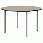TABLE MALIBU Ø 120 T5 4P STRA ANTIB ACACIA/NOIR GRIS 9006