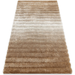 TAPIS MODERNE FLIM 007-B2 SHAGGY, RAYURES - STRUCTURAL BEIGE BEIGE 120X160 CM