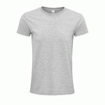 TEE-SHIRT PERSONNALISABLE COTON ORGANIQUE BIO JERSEY 140 GRIS CHINÉ