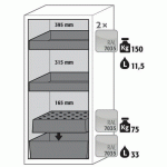 ARMOIRE SÉCURITÉ S-PEGASUS-90 S90.129.060.WDAC JAUNE - ASECOS