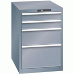 ARMOIRES À TIROIRS GRIS 564X725X800 AVEC 4 TIROIRS 75KG - LISTA