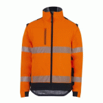 BLOUSON SOFTSHELL SHERPA ORANGE/MARINE L - T2S