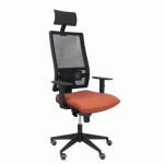 CHAISE DE BUREAU HORNA AVEC TÊTIÈRE - MARRON