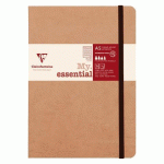 LOT DE 5 - MY.ESSENTIAL AGE BAG CARNET BROCHURE COUSU DOS CARRÉ À PAGES NUMÉROTÉES A5 192 PAGES LIGNÉ PAPIER IVOIRE 90G - TABAC