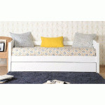 PACK BANQUETTE LIT GIGOGNE MANGAIA + 2 MATELAS  BLANC 80X200 CM/OPT:MATELAS FEEVAH HR