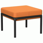 POUF BAS LOTUA ENDUIT PVC GINKO CITROUILLE - SOKOA