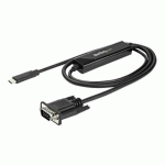 STARTECH.COM 6FT (2M) USB C TO VGA CABLE, 1920X1200/1080P USB TYPE C TO VGA VIDEO ACTIVE ADAPTER CABLE, THUNDERBOLT 3 COMPATIBLE, LAPTOP TO VGA MONITOR/PROJECTOR, DP ALT MODE HBR2 CABLE - 2M USB-C VIDEO CABLE (CDP2VGAMM2MB) - CÂBLE VIDÉO / USB - USB-C P