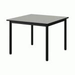 TABLE MALIBU 80X80 T3 4P STRA ISOS GRIS 1400/NOIR NOIR 9005