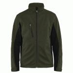 VESTE SOFTSHELL VERT OLIVE/NOIR TAILLE XXXL - MANUTAN COLLECTIVITÉS