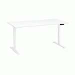 BUREAU RÉGLABLE EN HAUTEUR ÉLECTRIQUE BLANC ECLA ERGO PREMIUM 160 X 80 CM PIEDS BLANC