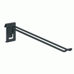 CROCHET DOUBLE PROFONDEUR 200 MM - FINITION NOIR BOHNACKER
