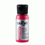 LOT DE 4 - DARWI FLACON DE 50 ML DE PEINTURE SUR CUIR - VERMILLON