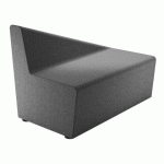 MODULE IZAKI - CHAUFFEUSE 2 PLACES/DOS INCLINÉ À GAUCHE GRIS CLAIR