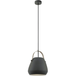 PENDANT GRIS CLAIR BEDNALL, NOIR Ø29CM H: 110CM