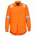 PORTWEST FR720 CHEMISE LÉGÈRE ANTISTATIQUE FR ORANGE - TAILLE L