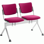 POUTRE CAMPUS TAPISSÉE TISSU POUR VISITEUR - 2 PLACES - ROSE - QUADRIFOGLIO