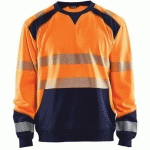 SWEAT HAUTE-VISIBILITÉ ORANGE FLUORESCENT/MARINE TAILLE XL - BLAKLADER