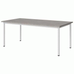 TABLE MALIBU 160X80 T4 4P STRA ABS BÉTON F186/BLC 9016
