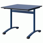 TABLE MALIBU 80X80 T5 DL STRA ANTIB BLEU U525/NOIR BLEU 5005
