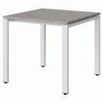 TABLE MALIBU 80X80 T5 SOUDÉ STR ABS BÉTON F186/BLC 9016