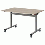 TABLE MALIBU RAB. 120X80 T5 DL STRA ABS ACACIA/GRIS 9006