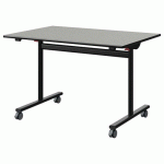 TABLE MALIBU RAB 120X80 T6 DL ST ISOS GRIS 1400/NO NOIR 9005 - MANUTAN EXPERT