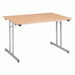 TABLE PLIANTE MULTI-USAGES L 160 X P 80 CM CHÊNE CLAIR / BLANC