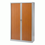ARMOIRE HAUTE À RIDEAUX MONOBLOCS GENERIC 198 X 120 CM ALU-MERISIER