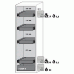 ARMOIRE SÉCURITÉ S-PHOENIX-90 S90.196.060.FDASR BLANC - ASECOS