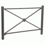 BARRIÈRE PROVINCE ROSACE 1.57 M AGORA - ZINC GRIS PROCITY - PROCITY