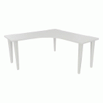 BUREAU EVIDENCE SYMÉTRIQUE 160X160 BLANC/BLANC - VINCO