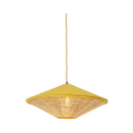 FRILLS - SUSPENSION - 1 LUMIÈRE - Ø 600 MM - JAUNE - RUSTIQUE, ORIENTAL - ÉCLAIRAGE INTÉRIEUR - SALON I CHAMBRE I CUISINE I SALLE À MANGER - JAUNE