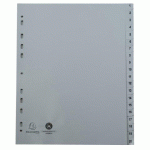 LOT DE 2 - INTERCALAIRE A4 POLYPROPYLÈNE GRIS EXACOMPTA 20 ONGLETS NUMÉRIQUES GRIS - 1 JEU