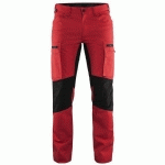 PANTALON DE TRAVAIL SERVICES STRETCH ROUGE/NOIR TAILLE 40 - BLAKLADER