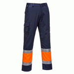 PORTWEST E049 PANTALON COMBAT HI-VIS BICOLORE ORANGE/MARINE - TAILLE M - STANDARD