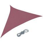 VOILE D'OMBRAGE, TRIANGLE, CONCAVE, TISSU PES, IMPERMÉABLE, TOILE SOLEIL AVEC CORDES, 3 X 3 X 4,25 M, ROUGE - RELAXDAYS