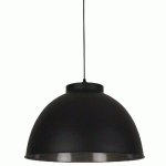 SUSPENSION DOCK Ø45 CM DÔME EN MÉTAL NOIR MAT INTÉRIEUR EFFET BÉTON - MANUTAN COLLECTIVITÉS