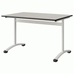 TABLE MALIBU 120X80 T6 DL STRA BLC SEL W911/NOIR BLC 9016