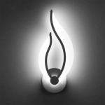 APPLIQUE MURALE INTÉRIEUR FORME DE FLAMME MODERNE ACRYLIQUE LED LAMPE MURALE CHAMBRE SALON COULOIR BLANC FROID - BLANC