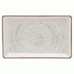 ASSIETTE RECTANGLE EMULSION PERLE 32 X 20 CM