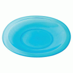ASSIETTES PLATES COPOLYESTER Ø 26 CM - TRANSPARENT BLEU